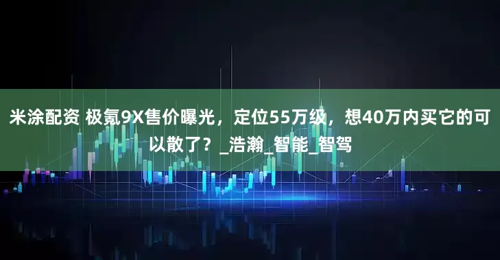 米涂配资 极氪9X售价曝光，定位55万级，想40万内买它的可以散了？_浩瀚_智能_智驾